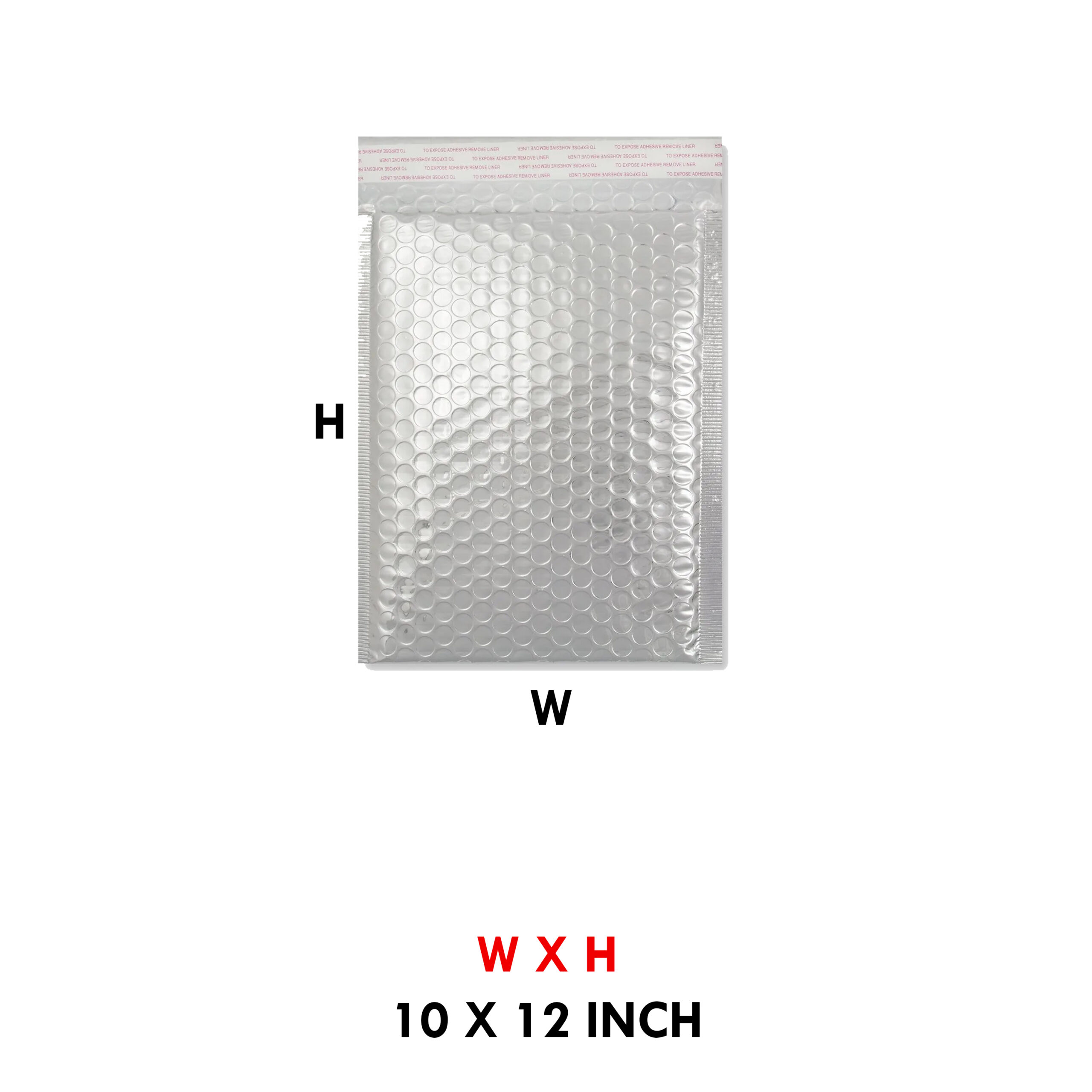 10 X 12 SILVER METALIC BUBBLE COURIER BAG