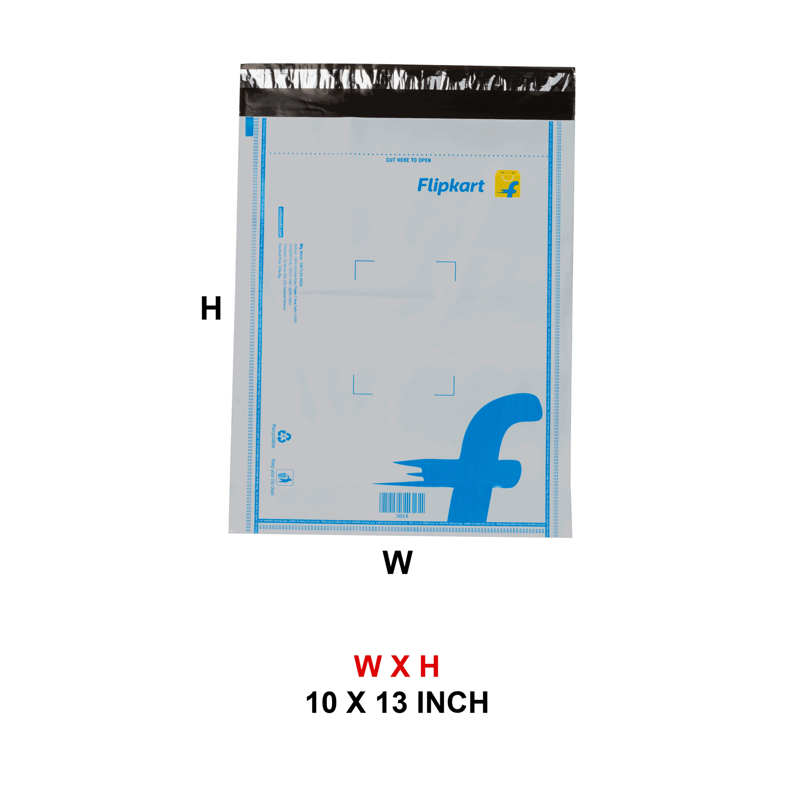 10 X 13 FLIPKART PRINTED COURIER SHIPPING BAG