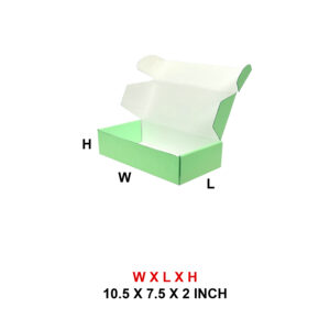 10.5 X 7.5 X 2 3PLY COLOR MAILER BOX