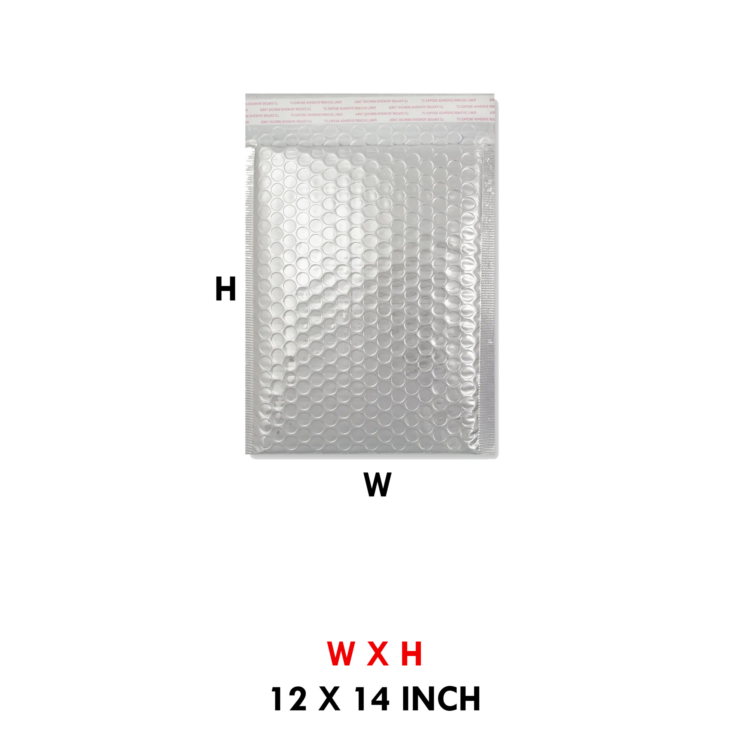 12 X 14 SILVER METALIC BUBBLE COURIER BAG