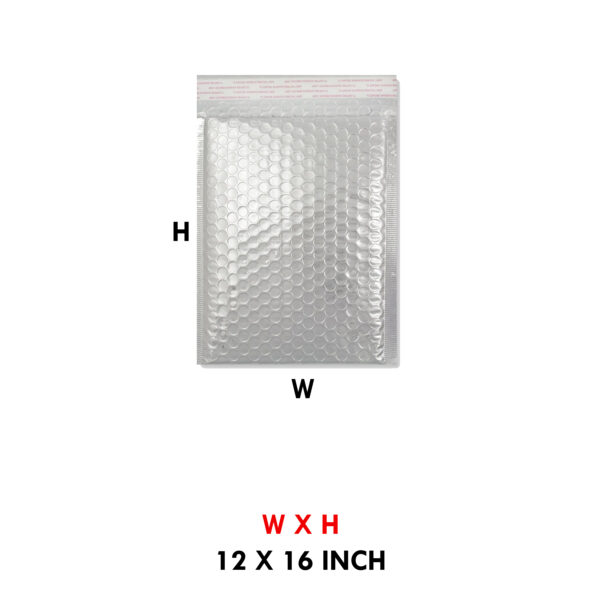 12 X 16 SILVER METALIC BUBBLE COURIER BAG