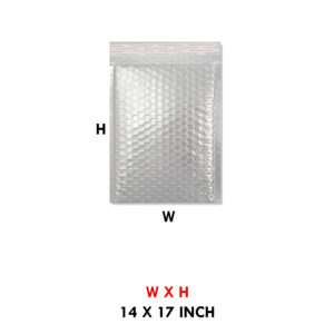 14 X 17 SILVER METALIC BUBBLE COURIER BAG