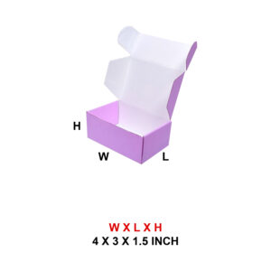 4 X 3 X 1.5 3PLY COLOR MAILER BOX