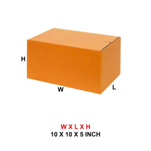 5PLY 10X10X5 INCH CORRUGATED BOX