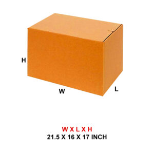 5PLY 21.5X16X17 INCH CORRUGATED BOX