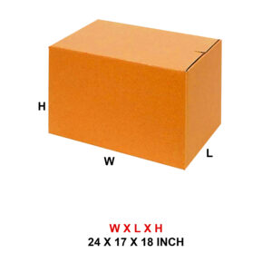 5PLY 24X17X18 INCH CORRUGATED BOX
