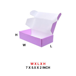 7 X 5.5 X 2 3PLY COLOR MAILER BOX