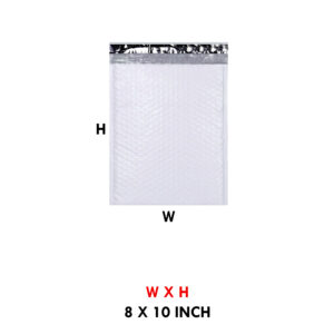 8 X 10 INCH PLAIN WHITE BUBBLE BAG WITH POD