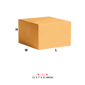 13 X 7 X 8 CORRUGATED 3PLY BOX