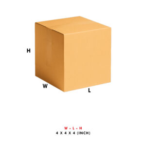 3PLY 4X4X4 INCH CORRUGATED BOX
