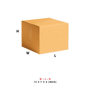 3PLY 12X7X4 INCH CORRUGATED BOX