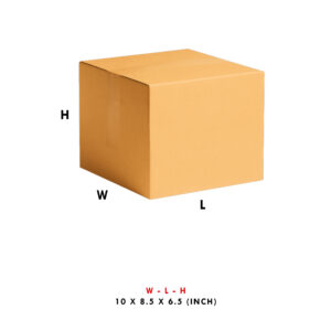 3PLY 10X8.50X6.50 INCH CORRUGATED BOX