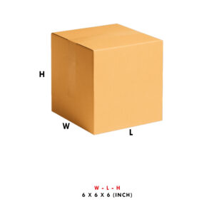 3PLY 6X6X6 INCH CORRUGATED BOX