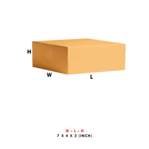 7 X 4 X 2 CORRUGATED 3PLY BOX