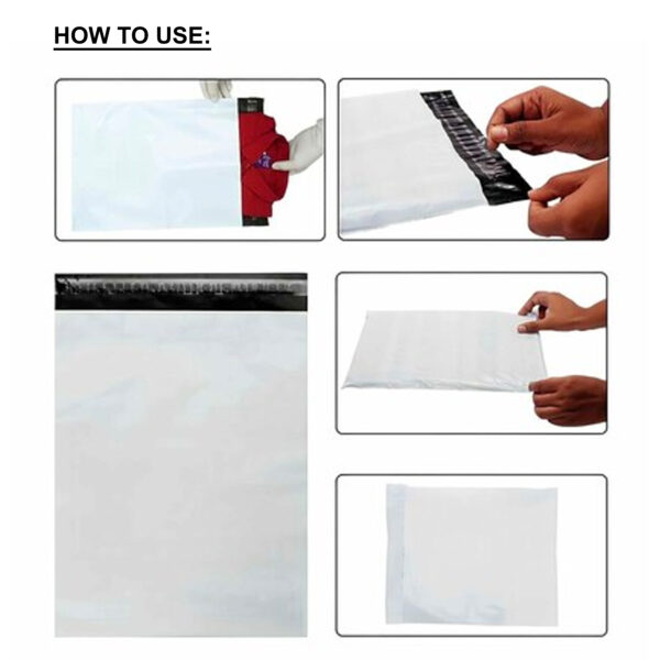 10 X 12 PLAIN  BLACK COURIER SHIPPING BAG - Image 2