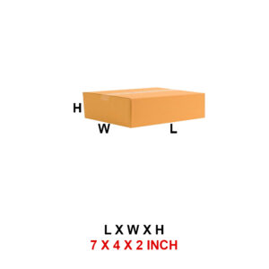 3 Ply 7 x 4 x 2 Inch -  Brown Corrugated 3 Ply Box