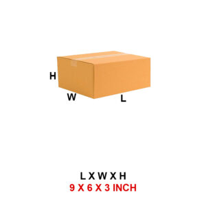 3 Ply 9 x 6 x 3 Inch -  Corrugated 3 Ply Box