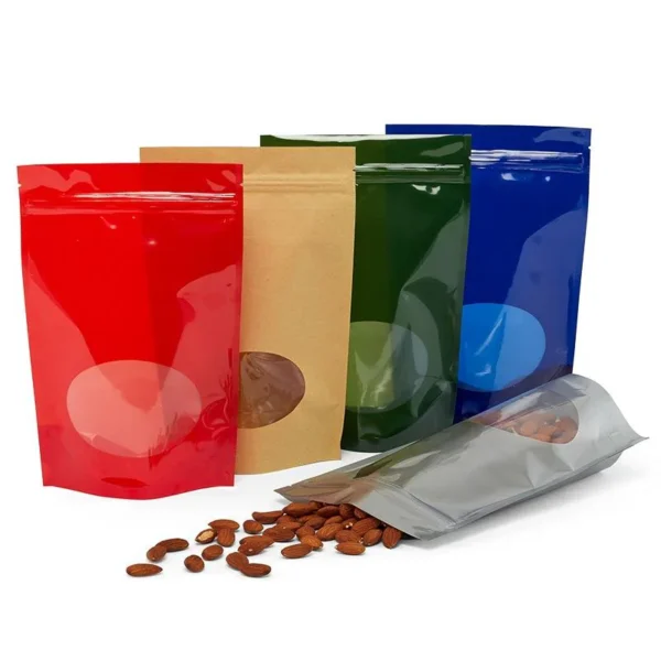 130 x 205 x 70 mm - Standup Pouches With Oval Window