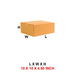 3 Ply 10 x 10 x 4.50 Inch -  Corrugated Box
