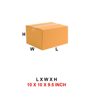 3 Ply 10 x 10 x 9.50 Inch -  Corrugated Box