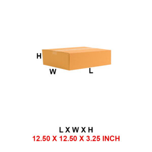3 Ply 12.50 x 12.50 x 3.25 Inch -  Corrugated Box