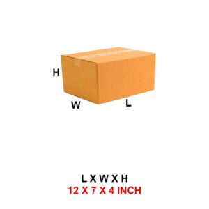 3 Ply 12 x 7 x 4 Inch -  Corrugated Box