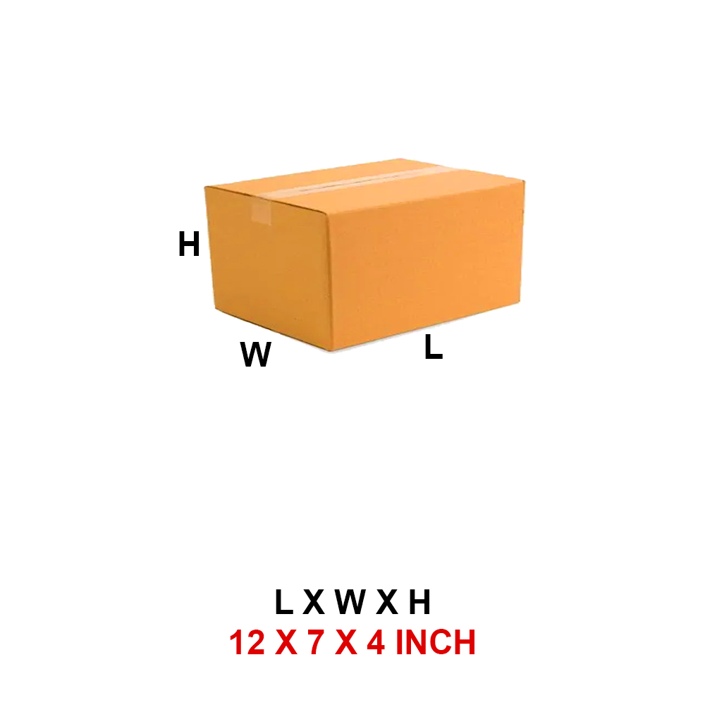 3 Ply 12 x 7 x 4 Inch –  Corrugated Box