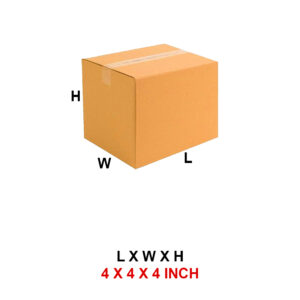 3 Ply 4 x 4 x 4 Inch -  Corrugated Box