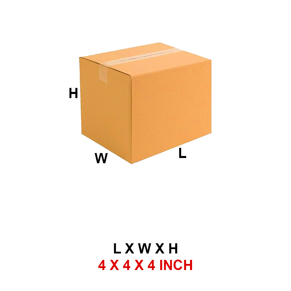 3 Ply 4 x 4 x 4 Inch –  Corrugated Box