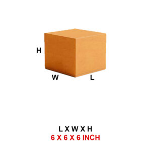 3 Ply 6 x 6 x 6 Inch -  Corrugated Box