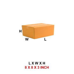 3 Ply 8 x 8 x 3 Inch -  Corrugated Box