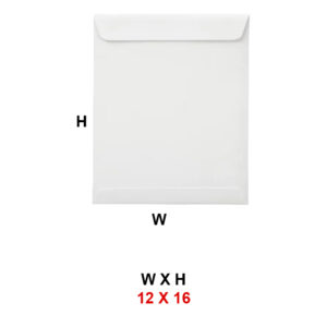 12 x 16 Inch White Envelopes - Pack of 100 Pcs