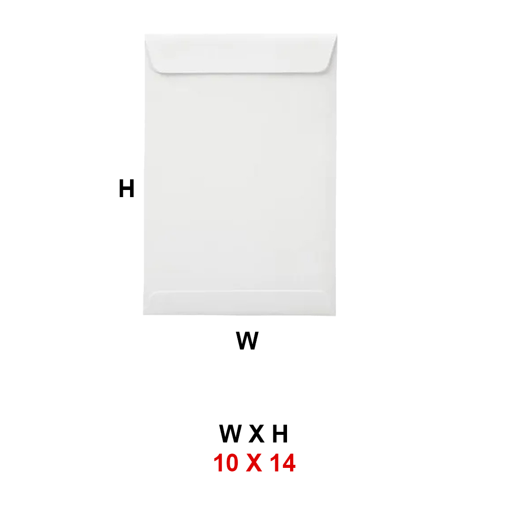 10 x 14 Inch White Envelopes – Pack Of 100 Pcs