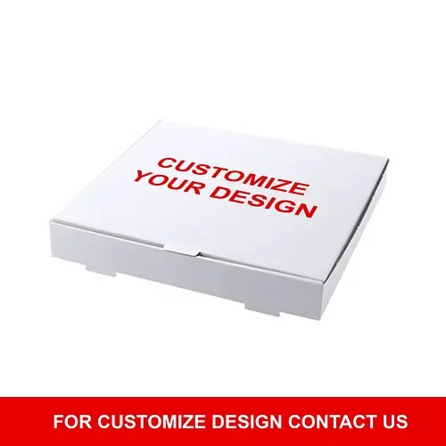 13 x 13 x 1.75 Inch White Pizza Box – Food Grade Corrugated Pizza Packaging Box for Takeaway, Delivery - Image 2