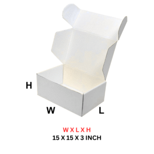 3 Ply 15 x 15 x 3 Inch - White Mailer Box