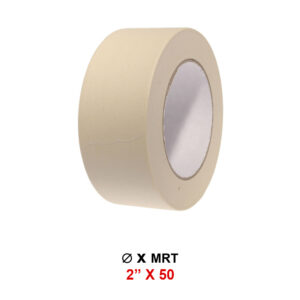 Masking Tape Roll - 2 Inch x 50 Mtr - Multi-Surface, Easy Tear, No Residue - 1 Pcs