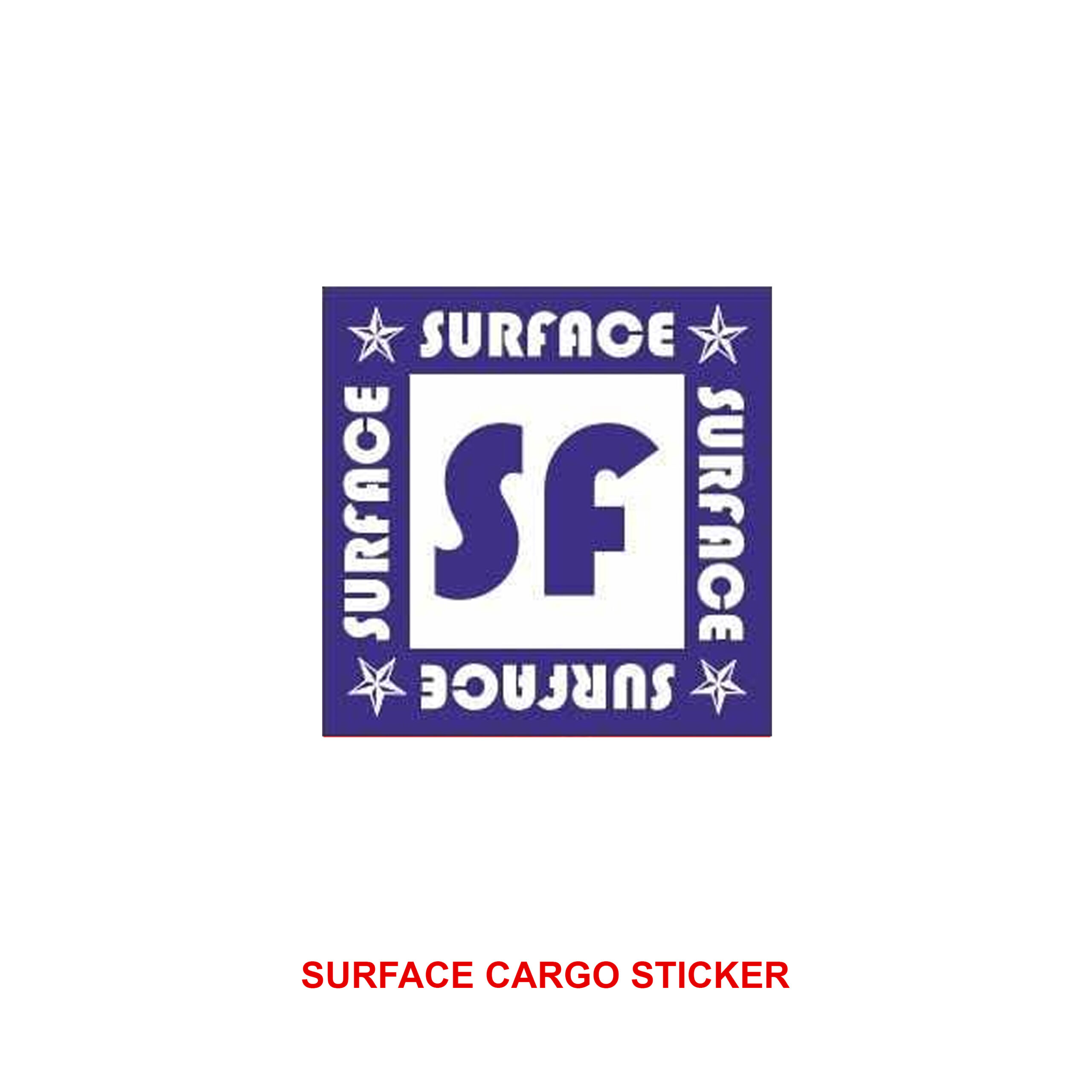 “SURFACE” Stickers – Adhesive Stickers for Surface Shipment – 100 Pcs
