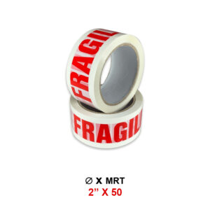 Fragile Tape - 2 Inch x 65 Mtr - Fragile Warning Adhesive Tape – High Visibility for Packaging & Safety - 1 Pcs