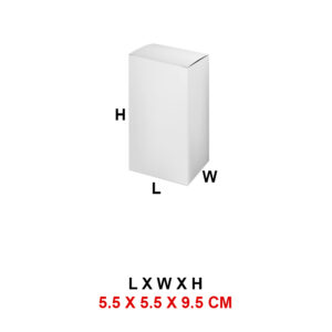 5.5 x 5.5 x 9.5 cm - White Paper Premium Box for Gifts & Small Products Packaging