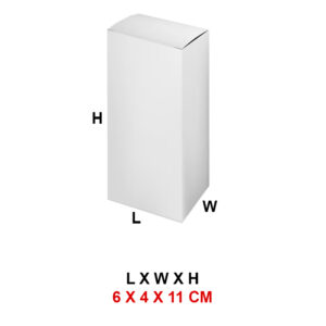 6 x 4 x 11 cm - White Paper Premium Box for Gifts & Small Products Packaging