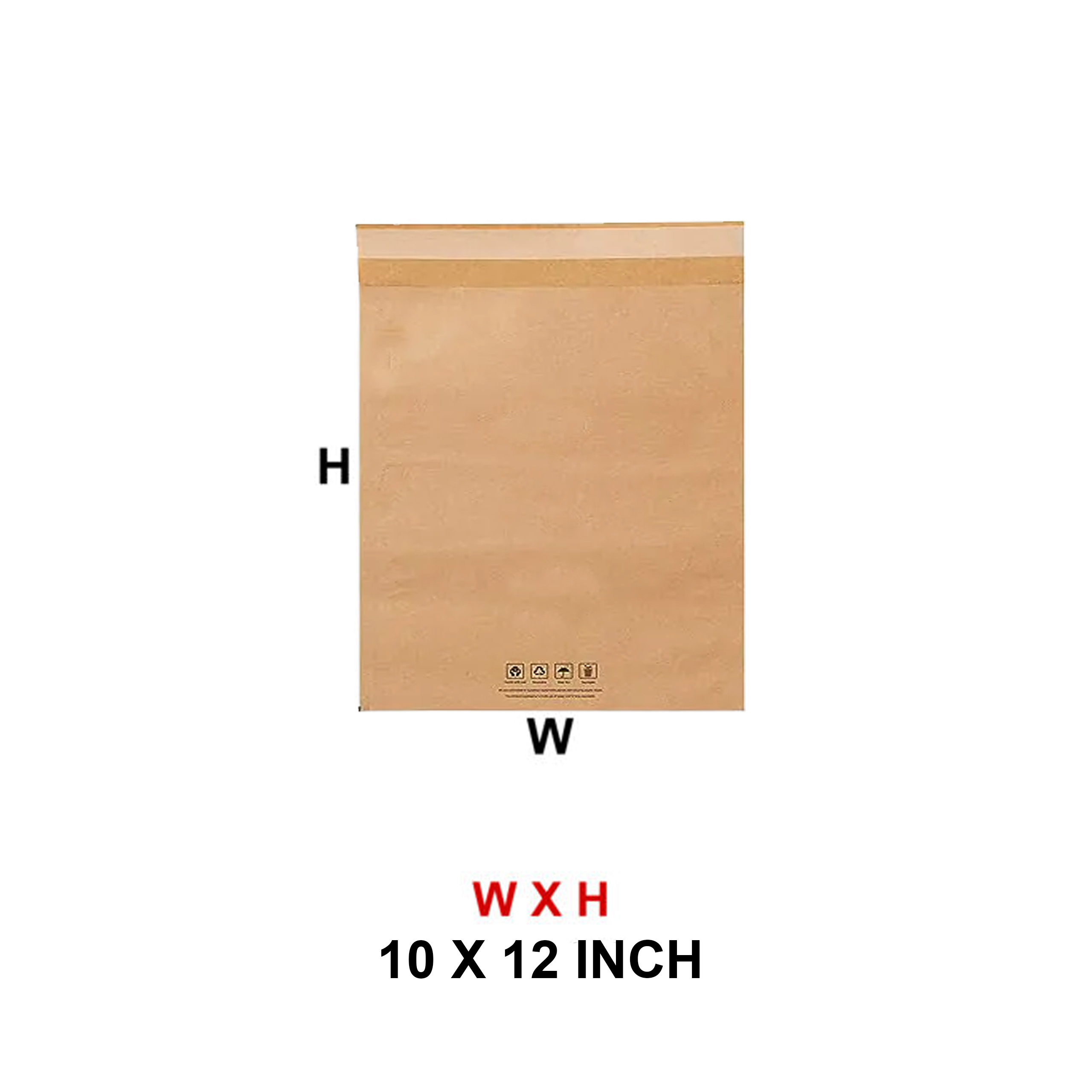 10 x 12 Inch Plain Brown Courier Shipping Bag