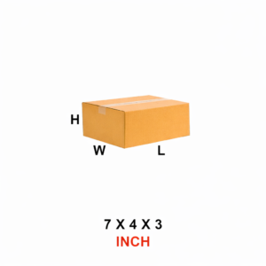 3 Ply 7 x 4 x 3 Inch Corrugated Box – Small Heavy Duty Shipping Carton for E-commerce & Courier Packaging