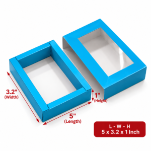 Turquoise Blue slider paper box 5x3.2x1
