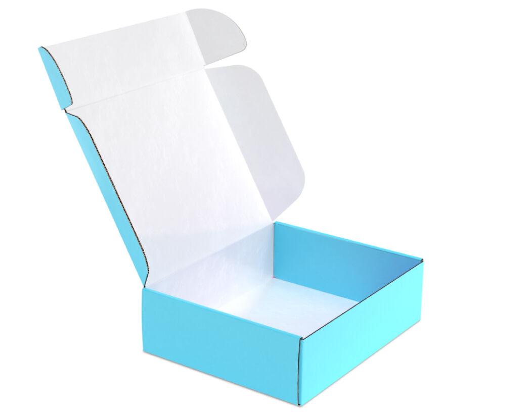 8 x 8 x 2 Inch – 3 ply Sky Blue Mailer Corrugated Packaging Box for eCommerce & Gifts - Image 3